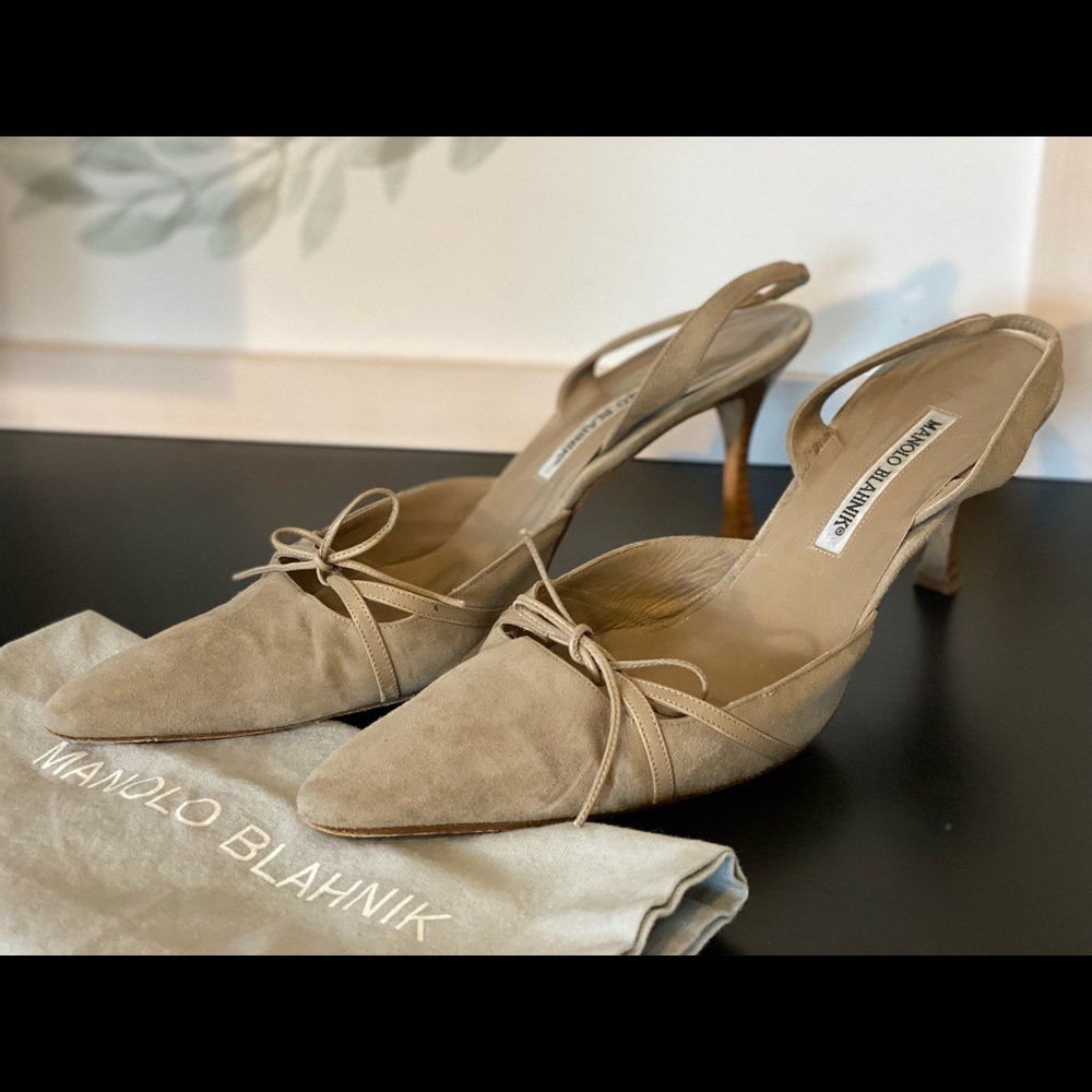 Manolo Blahnik slingback heels